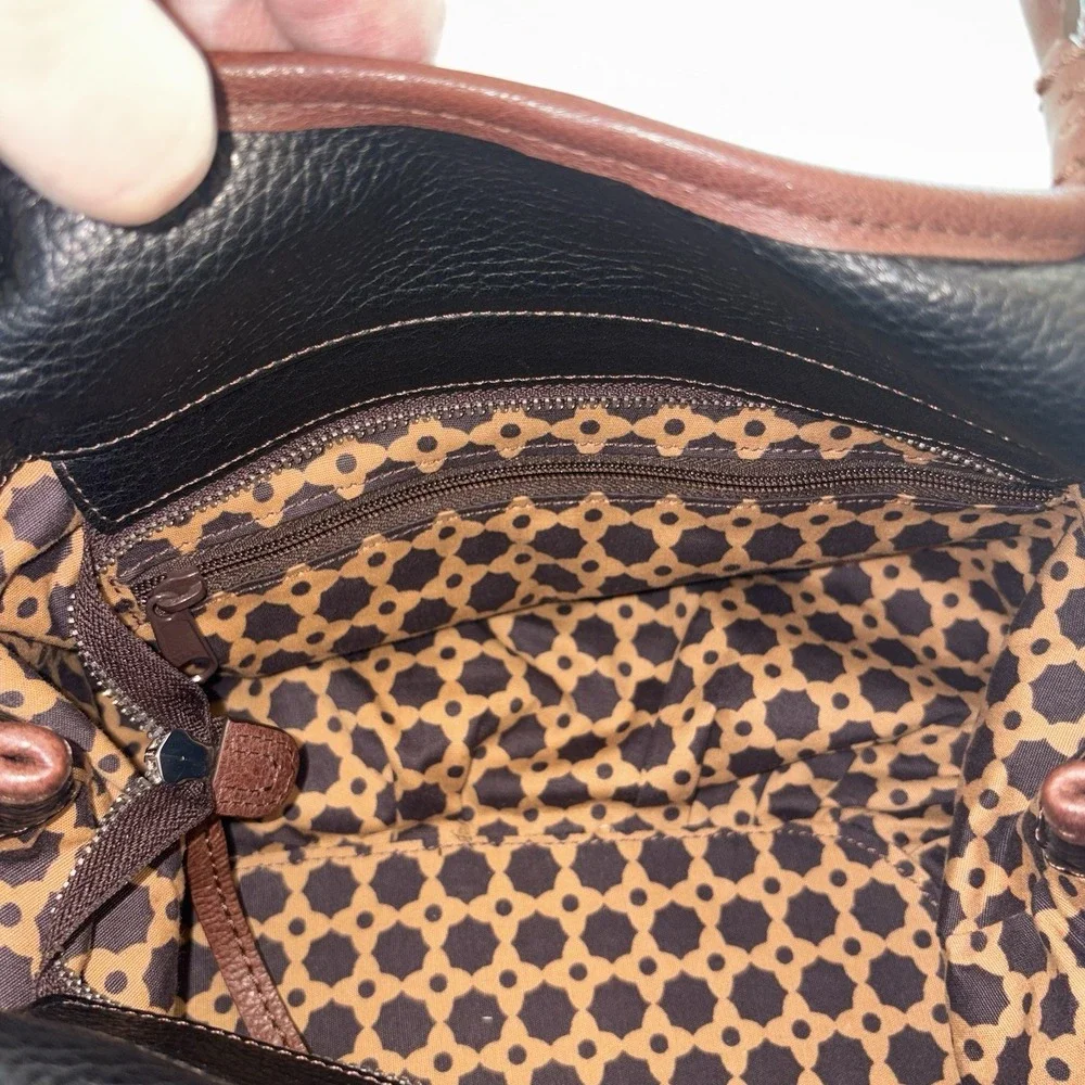 Brighton‎ London Groove Tatum Black Pebble Leather Hobo Shoulder Bag Classiccore